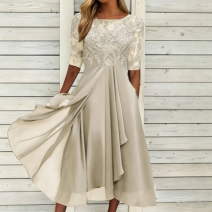 💖NYTT ARRIVAL BEGRÄNSAD TID ERBJUDANDE💖Elegant broderi Cocktail Flowy Klänning