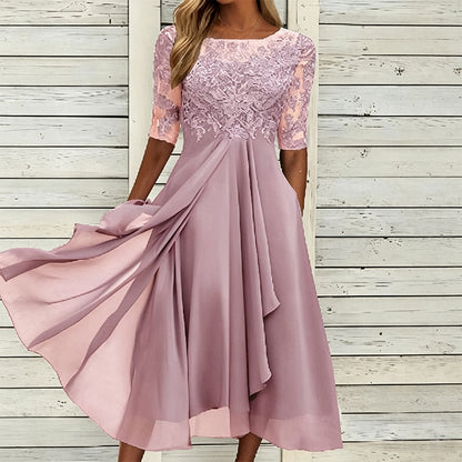 💖NYTT ARRIVAL BEGRÄNSAD TID ERBJUDANDE💖Elegant broderi Cocktail Flowy Klänning
