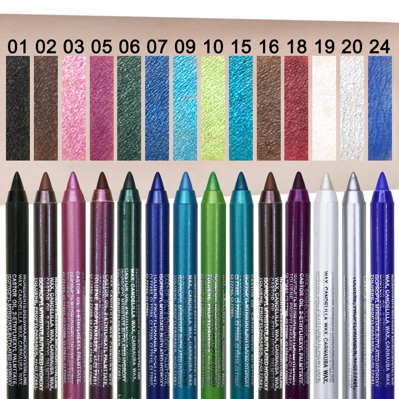 💄 50% RABATT! 🎨 14-delars Set med Vattenfast Gel-Eyeliner – Metallisk & Pärlemorskimrande Finish, Långvarig & Smetfri Formula För Perfekt Linning 👁️