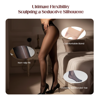 ✨ 50% RABATT! 🌟 GLANSIGA STRUMPBYXOR - Slitstarka & Halkfria, Perfekt för Klänning och Vardagsbruk, Ger ett Elegant och Bekvämt Passform 🎯💃