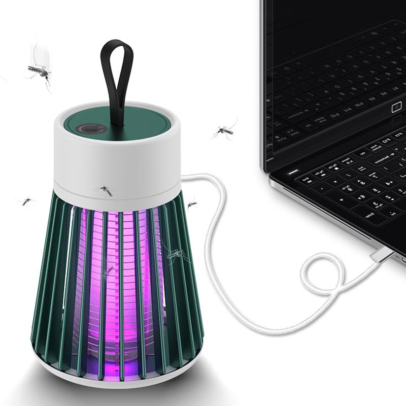 2026 Ny elektrisk chock mygg mygglampa inomhus utomhus USB -laddning myggavvisande myggsläckningslampa