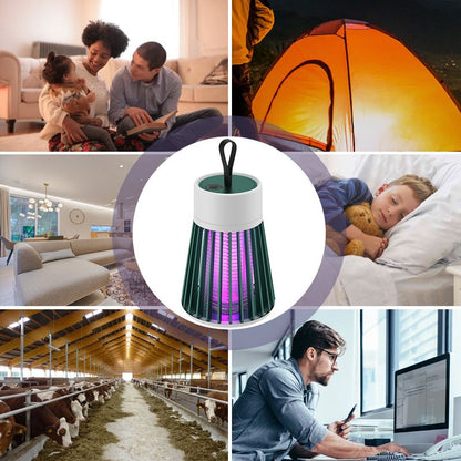 2026 Ny elektrisk chock mygg mygglampa inomhus utomhus USB -laddning myggavvisande myggsläckningslampa