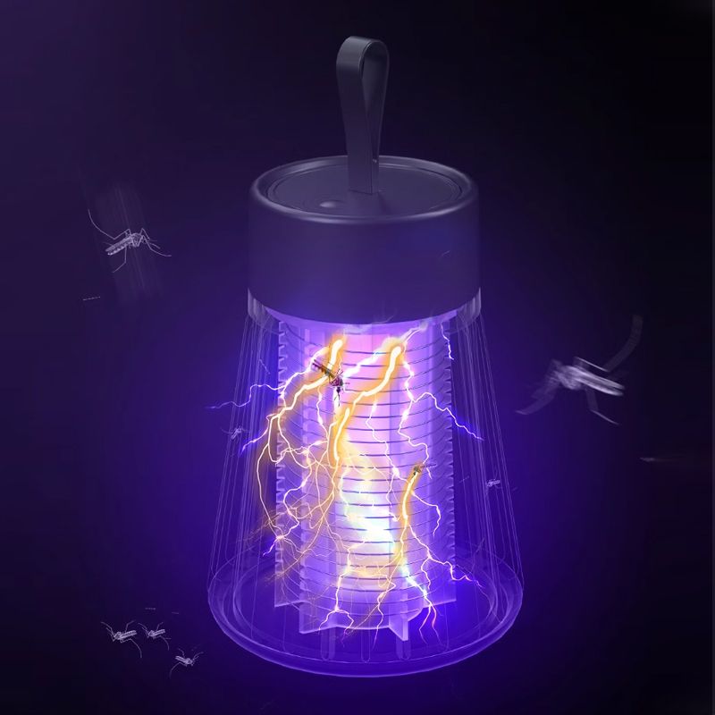 2026 Ny elektrisk chock mygg mygglampa inomhus utomhus USB -laddning myggavvisande myggsläckningslampa