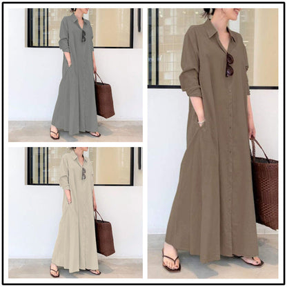 👗 50% RABATT! ✨ Lång, Enkel & Elegant Ärmlös Klänning – Slät Silhuett, Mjukt Tyg & Perfekt För En Minimalistisk Vardagslook 🌸