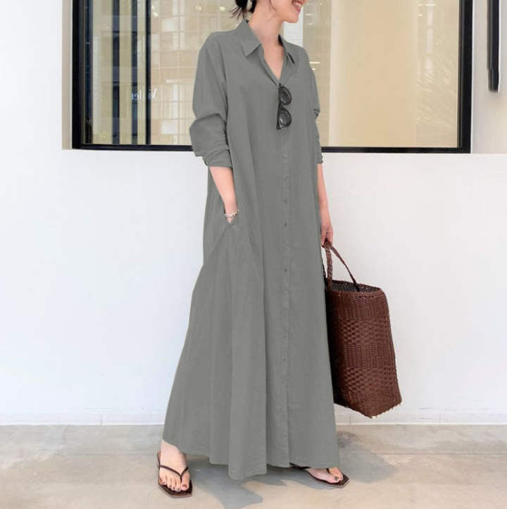 👗 50% RABATT! ✨ Lång, Enkel & Elegant Ärmlös Klänning – Slät Silhuett, Mjukt Tyg & Perfekt För En Minimalistisk Vardagslook 🌸