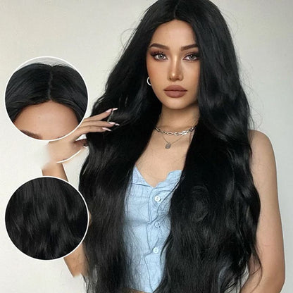 Vacker fluffig lång lockigt hår peruk💘50 % rabatt!💇Vacker, fluffig lång lockig peruk – naturlig, bekväm och justerbar!