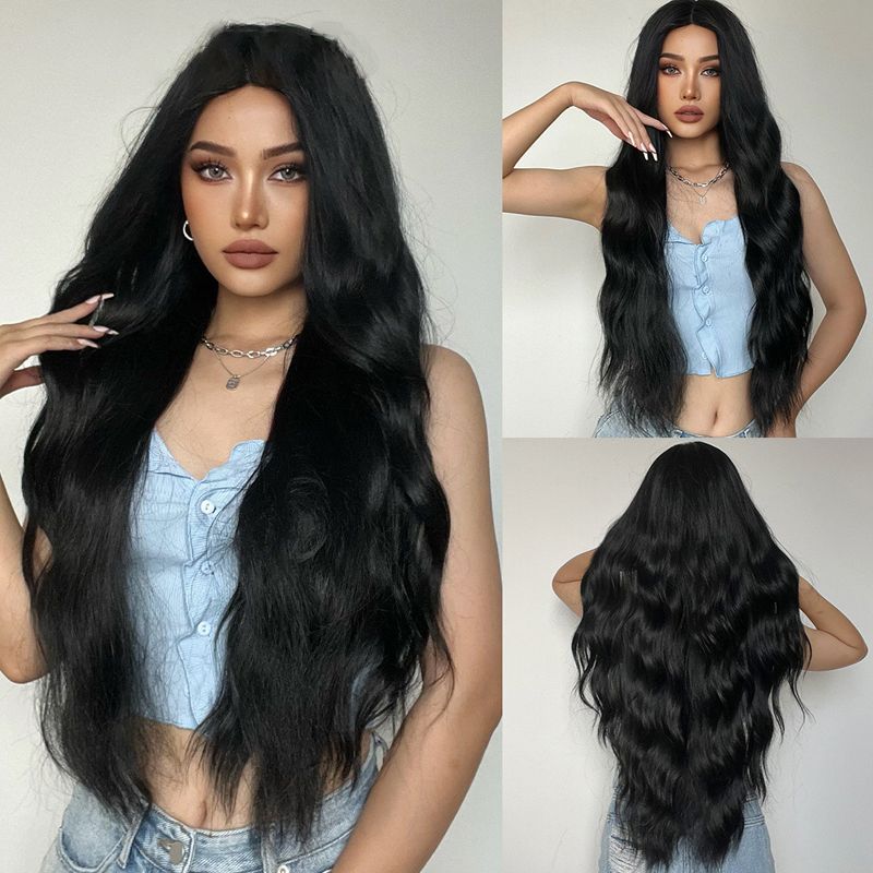 Vacker fluffig lång lockigt hår peruk💘50 % rabatt!💇Vacker, fluffig lång lockig peruk – naturlig, bekväm och justerbar!
