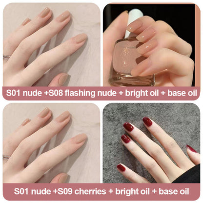 Vesipohjainen Valkoinen jää kirkas Nude No Bake kynsilakka ✨
