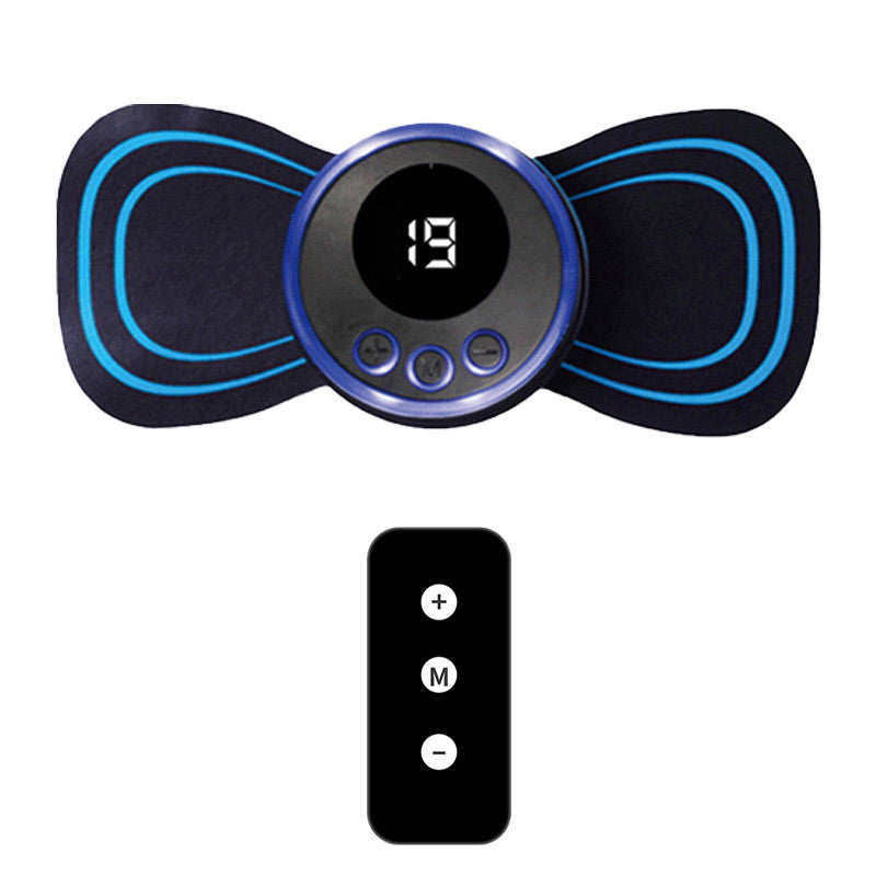 🔥Bärbar massageapparat med 8 lägen och LCD-skärm - Mini muskelstimulator för smärtlindring