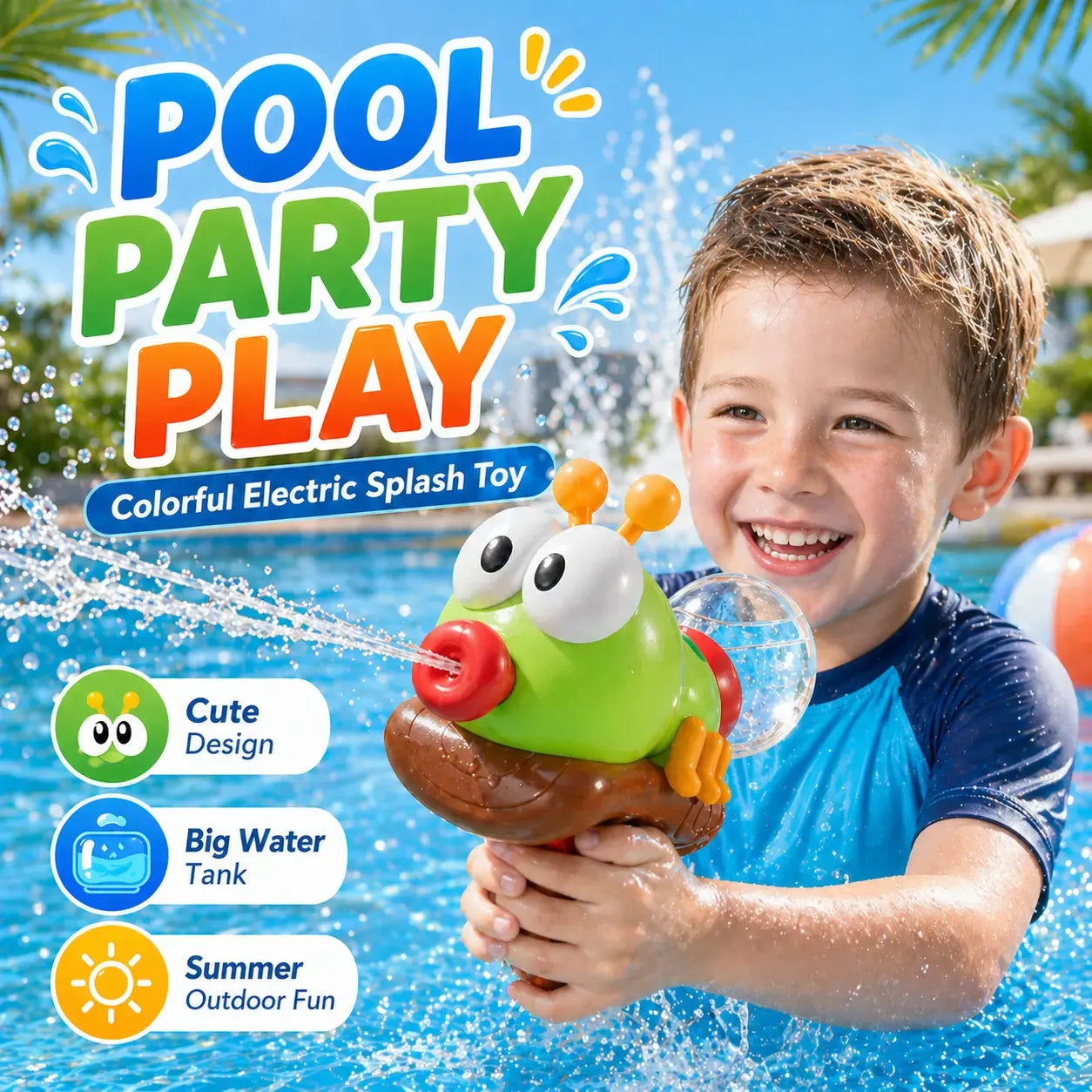 ⏳ Begränsad tid – 50 % rabatt! ⏰ Elektrisk myr-vattenpistol för barn – säker, lätt att använda & perfekt för sommar, strand & poolparty ☀️