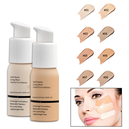 ✨ 50% RABATT! | Soft Matte Foundation – Vattentålig, Hel täckning & Lätt Formula!