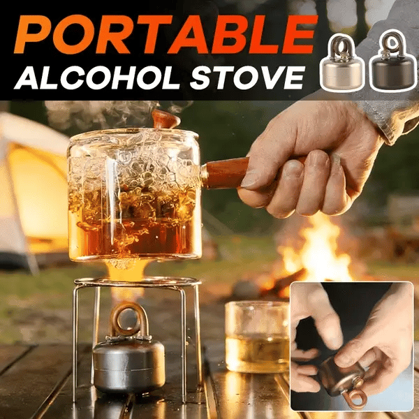 Mini självtrycksatt spritkök för camping utomhus