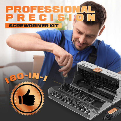 180-delars professionella precisionsskruvmejselsset