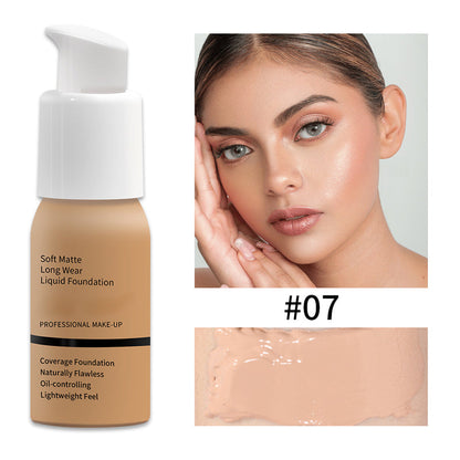 ✨ 50% RABATT! | Soft Matte Foundation – Vattentålig, Hel täckning & Lätt Formula!