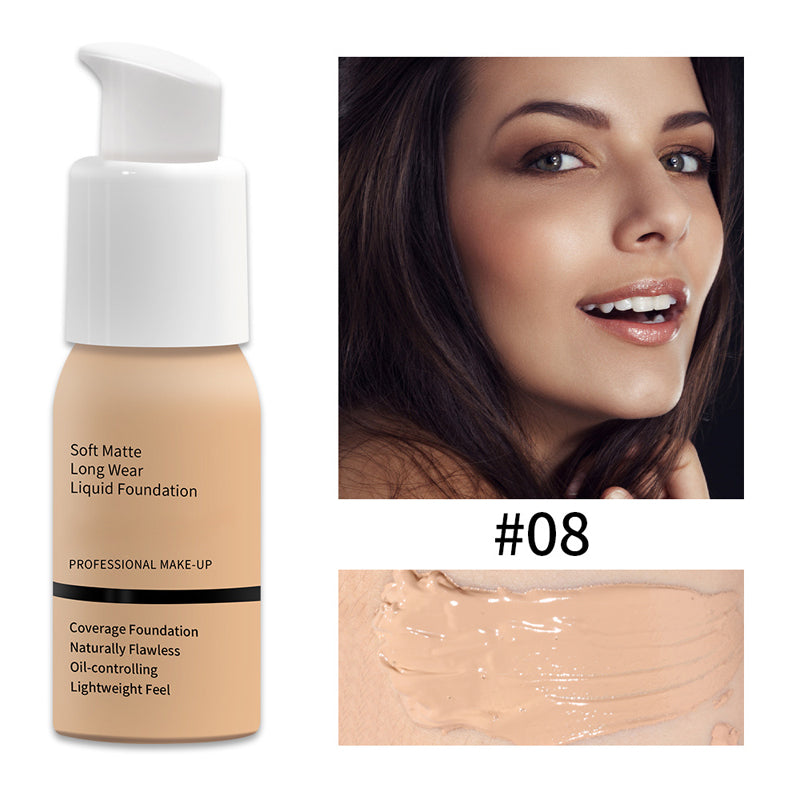 ✨ 50% RABATT! | Soft Matte Foundation – Vattentålig, Hel täckning & Lätt Formula!