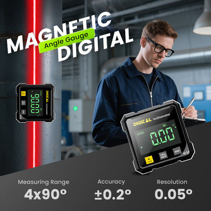 4-sidig magnetisk digital vinkelmätare med laser
