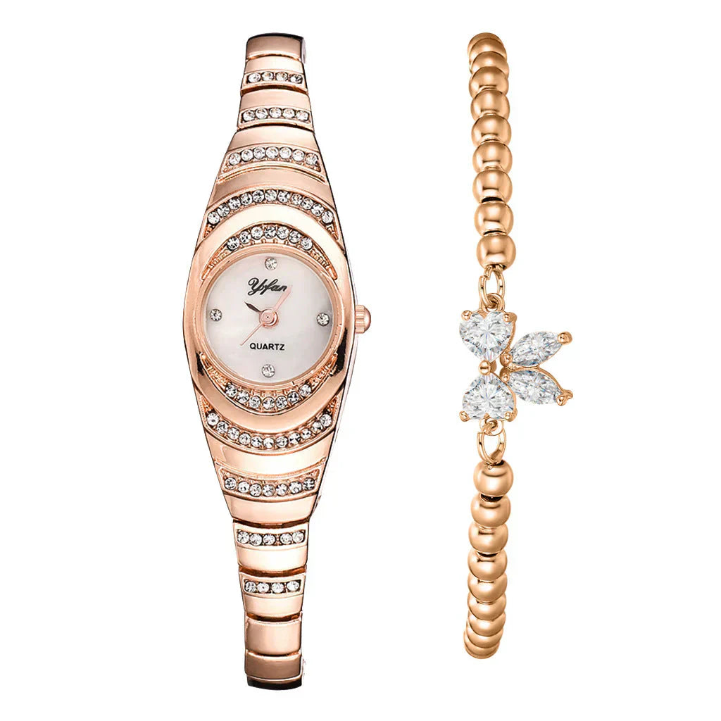 ⏳Begränsad tid Erbjudande 50% rabatt💎Ladies Rhinestone Armbandsklocka⌚