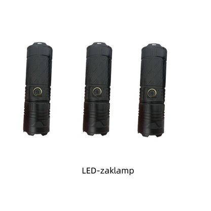 Opladdbar P50 LED-zaklampa med justerbar zoom – Superljus & opladdbar, redo för äventyr!！