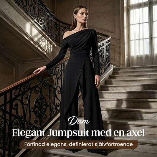 Elegant jumpsuit med én skulder for kvinner