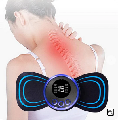 🔥Bärbar massageapparat med 8 lägen och LCD-skärm - Mini muskelstimulator för smärtlindring