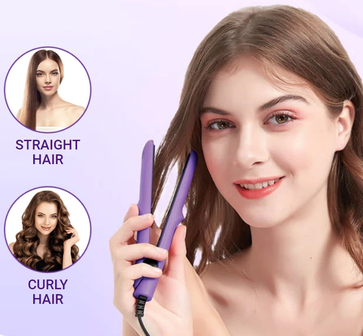 🎁Het utförsäljning 50% RABATT⏳2-i-1 Mini Locktång & Plattång Hårstyler