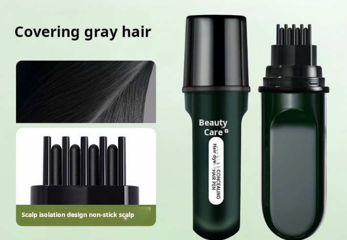 ✏️ KÖP 2 FÅ 3! ✨ 3-färgs Hårpenna för Grått Täckning - 10-sekunders Återställning med Vattenfast Formel för Omedelbar Ungdomlig Look 🌟🧴