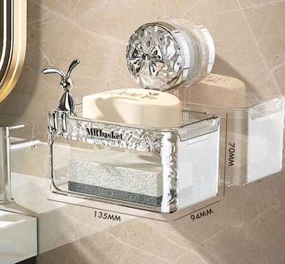 🔥Lättviktig lyxig stil, sugkoppshylla med glaciärmönster