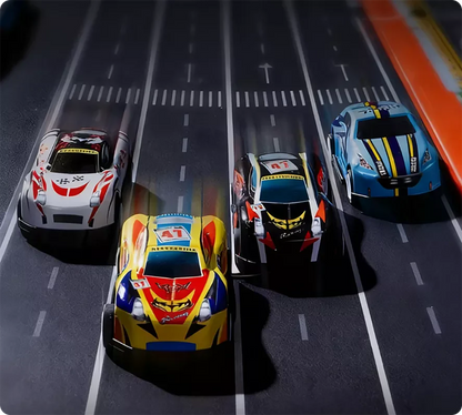 🎄 JULKAMPANJ 50% RABATT! ✨ 48 Minibilar med Inbyggt Garage - Interaktiv Lek med Ljudeffekter och Racerspår för Barn 🚗🎪