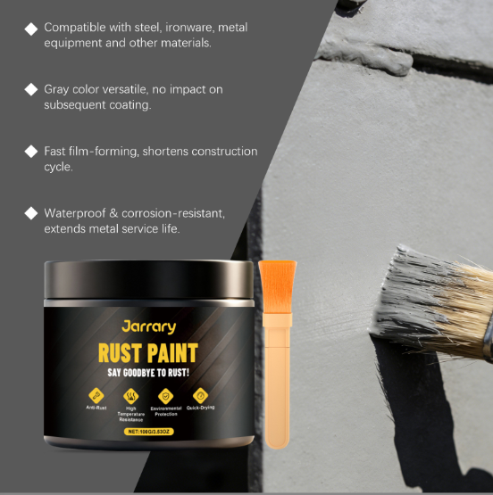 🛡️ Köp 2 få 1 Gratis! 🎨 Vattenbaserad Metallisk Färg Rostomvandlare – Förvandlar Rost till Skydd – Perfekt för Bil, Staket & Verktyg 🔧