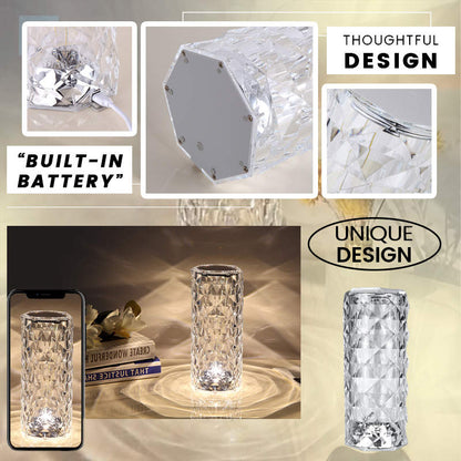 🎁Begränsad tid 50 % rabatt💥🎁Touch Rose Crystal Lamp
