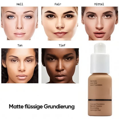 ✨ 50% RABATT! | Soft Matte Foundation – Vattentålig, Hel täckning & Lätt Formula!