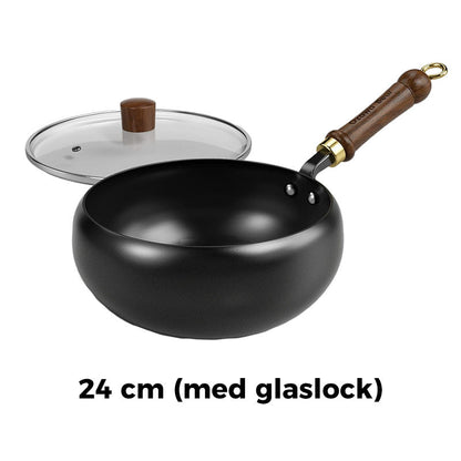 🎁🔥Kvalitetssäkring + Giftfritt🔥Obelagd tjock järngryta