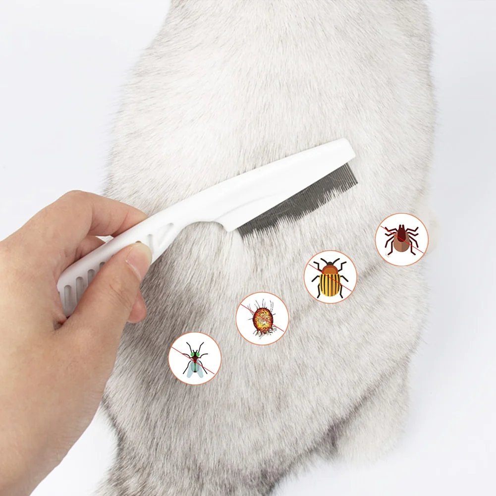 🐾 Köp 1 få 1 GRATIS! 🛁 Multifunktionell Husdjurskam – Borttagning av Tårfläckar & Loppor med Fina Stålnålar ✨