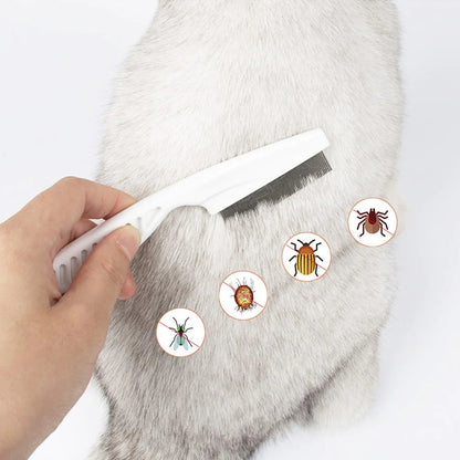 🐾 Köp 1 få 1 GRATIS! 🛁 Multifunktionell Husdjurskam – Borttagning av Tårfläckar & Loppor med Fina Stålnålar ✨