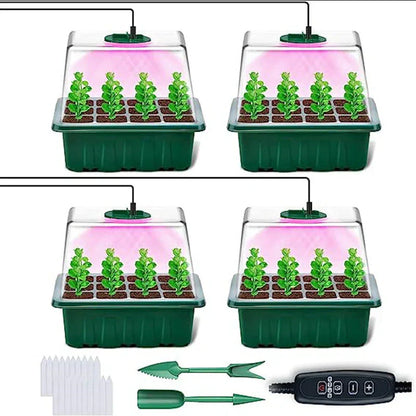 💎60% RABATT! 💎 Groningsbrickor med odlingsljus – Fuktighetskontroll, transparent och fullspektrumljus 🌱💡