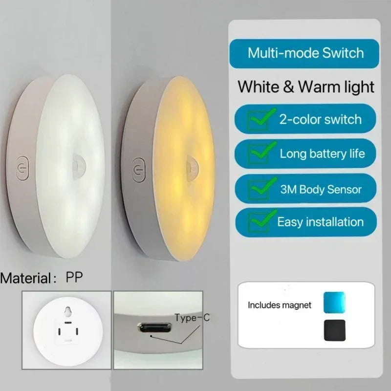 💡 🔋 Energieffektiv LED-Rörelsesensorlampa – Automatisk Sensor, Energibesparande & Stark Belysning ✨