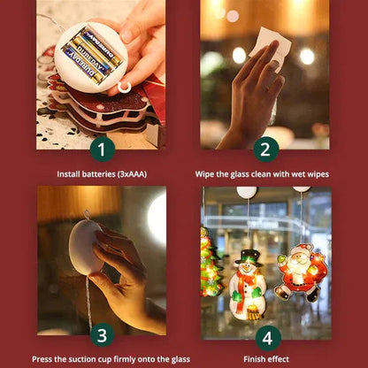 【🎅Julklappserbjudande】🎄Julbelysning för fönster