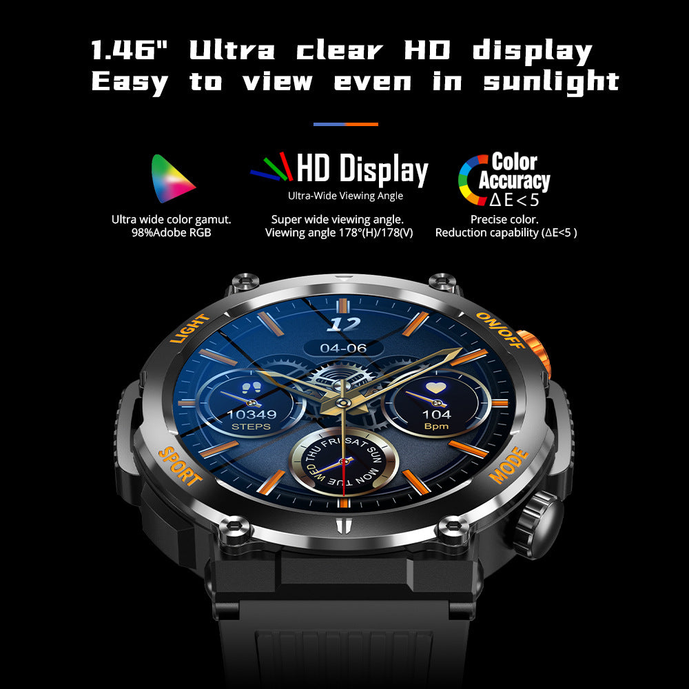 🔥⏰ Julens specialerbjudanden 🔥Sport- & Outdoor-Smartwatch – Perfekt för Äventyr & Sport 🚴 | Vattenbeständig, Bluetooth-samtal & 100+ Lägen ✨