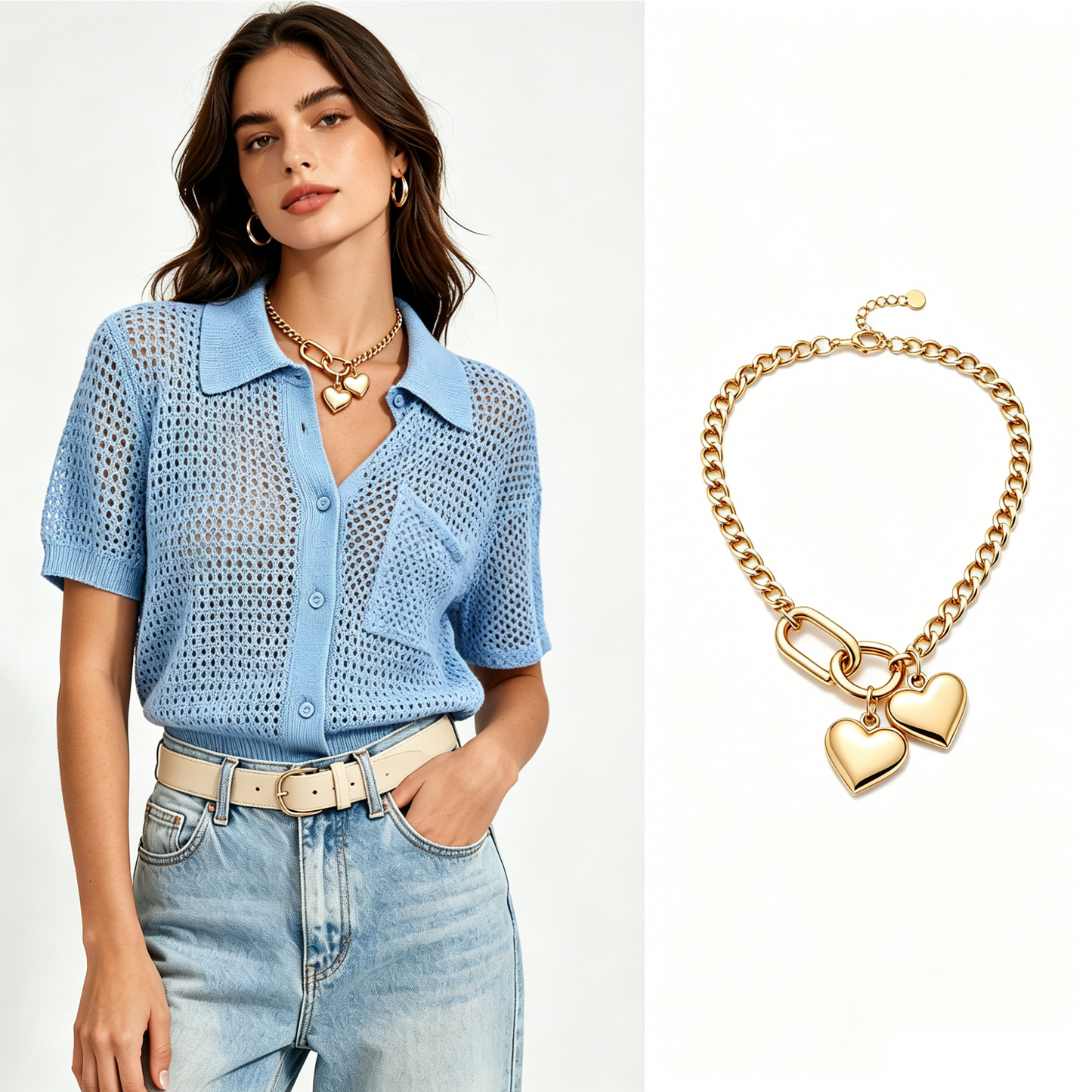 👚 50% RABATT NU!🌬️ Kortärmad Stickad Knappskjorta – Andningsbar Vävnad & Relaxad Passform – Sommarlager ☀️