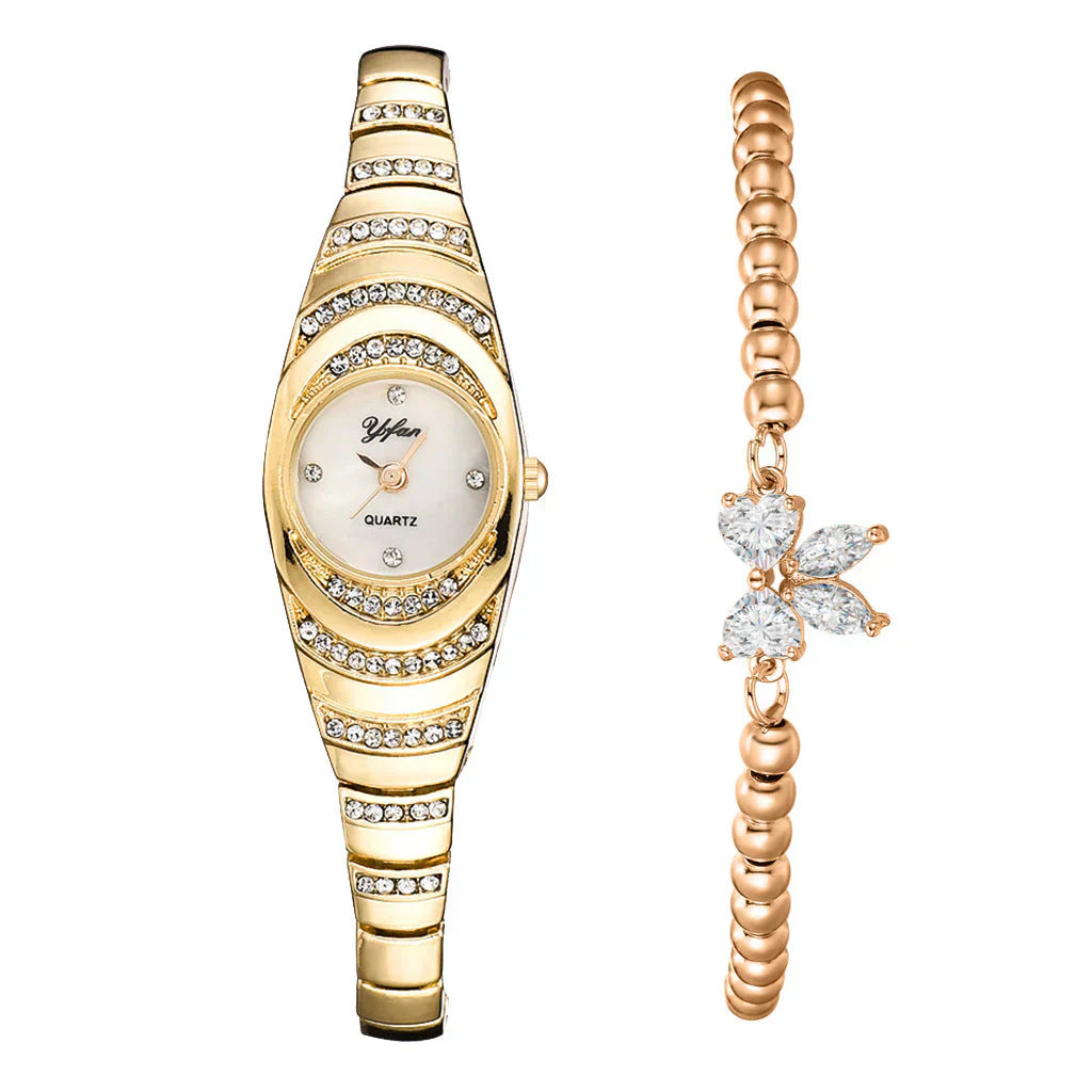 ⏳Begränsad tid Erbjudande 50% rabatt💎Ladies Rhinestone Armbandsklocka⌚
