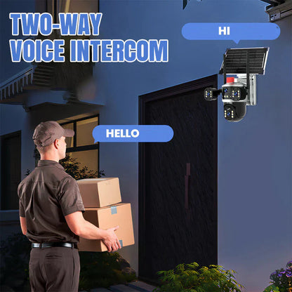 💥2025 New Hot Sale🎥 Triple-Lens Solar 360° Dome Camera✈️ fri frakt
