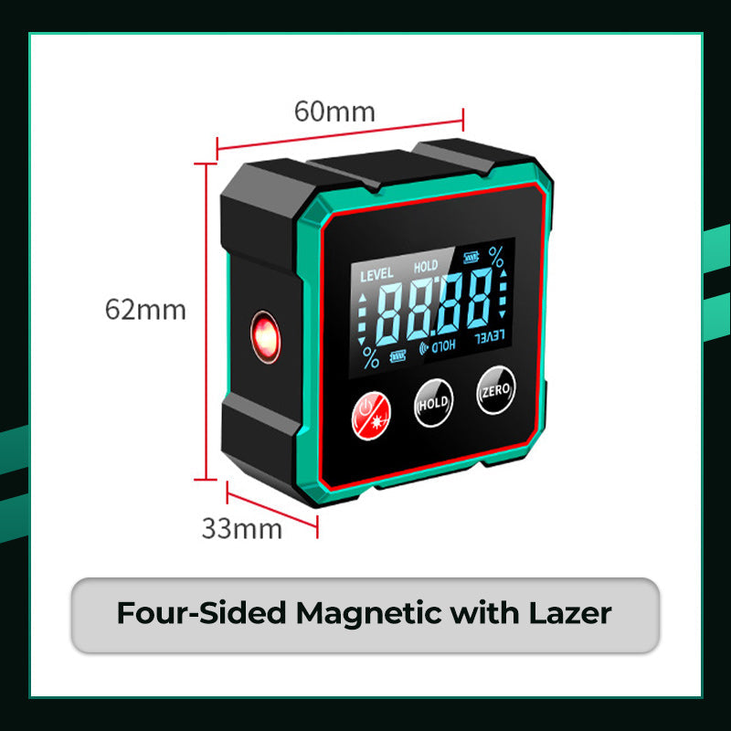 🔥 Fri frakt SISTA DAGENS ERBJUDANDE - 49% RABATT 🔥 Magnetisk digital vinkelmätare med elektronisk laser