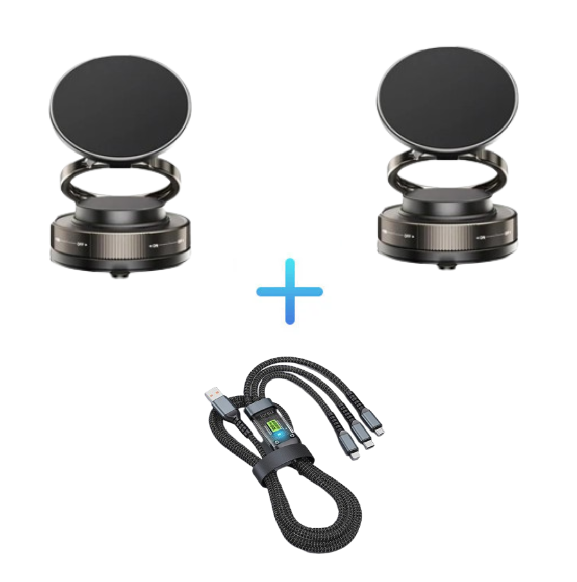 ⏰ Endast nu 50% rabatt!🔥🔄360° justerbar magnetisk telefonhållare med sugpropp📱🚗