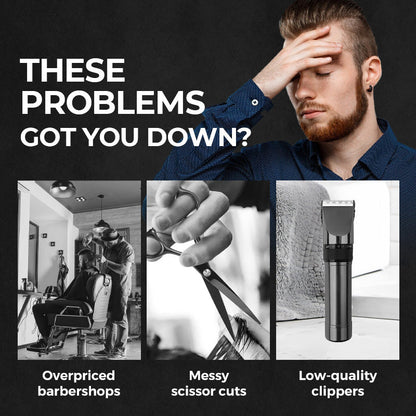 ✂️💈 50% RABATT! | Hushåll Elektrisk Hårklippare Set – Digital Display & Professionell!
