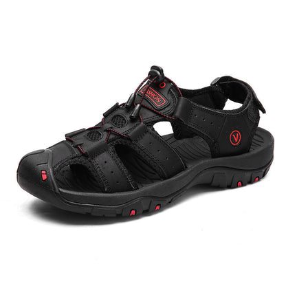 👟 50% RABATT NU! ☀️ Bekväma Utomhusstrandskor i Läder – Stängt Tåskydd & Halksäker Sula – Perfekt för Strand, Resor & Vardag – Finns i Flera Färger 🌊