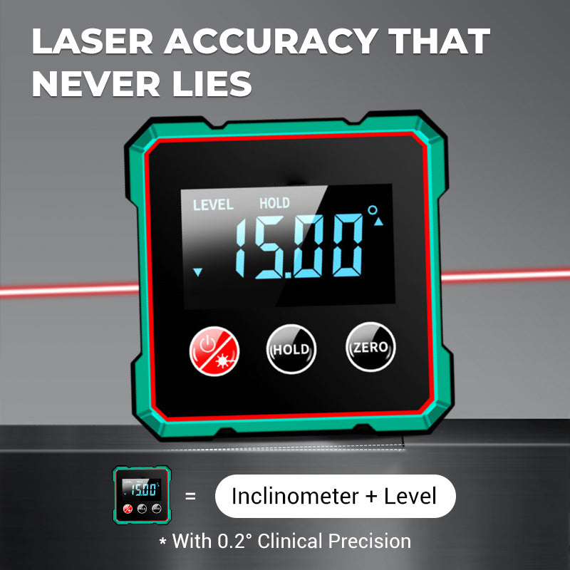🔥 Fri frakt SISTA DAGENS ERBJUDANDE - 49% RABATT 🔥 Magnetisk digital vinkelmätare med elektronisk laser
