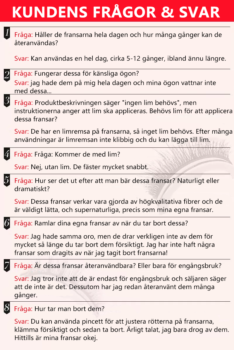 Snap-On ögonfransar 🌟 (KÖP 1 FÅ 1 GRATIS) 🌟