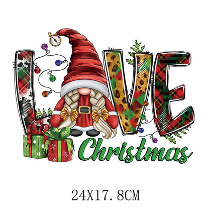 🎄 15 DELAR Julens Mysterie DTF-Transferpaket för Festliga DIY-kreationer