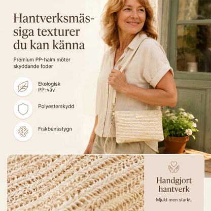 🔥50% RABATT NU!🔥 Vävd stråväska med axelrem för damer