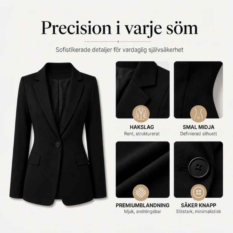 ✨ 50% RABATT! ✨Elegant mjuk enfärgad jacka med knappar och uppknäppning